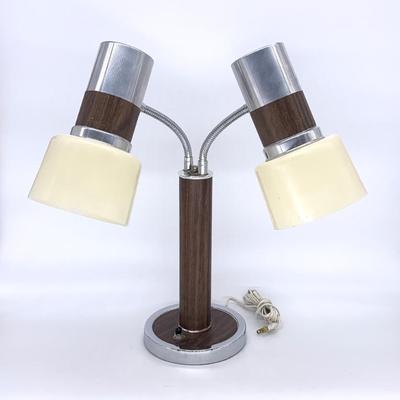 1970's dual goose-neck lamp