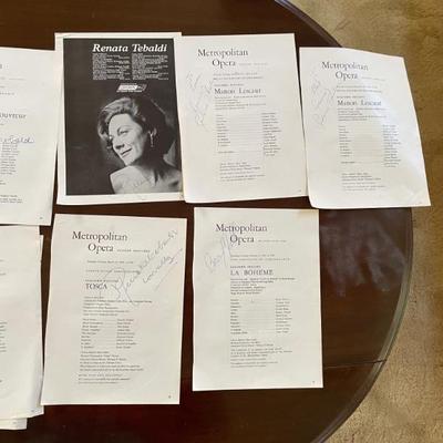 Autographed Opera Singers from 1960s