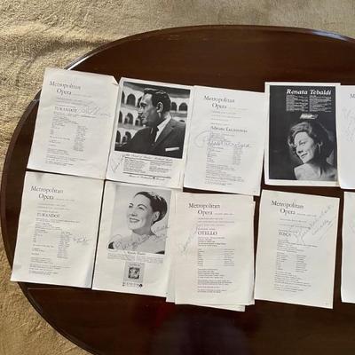 Autographed Opera Singers from 1960s