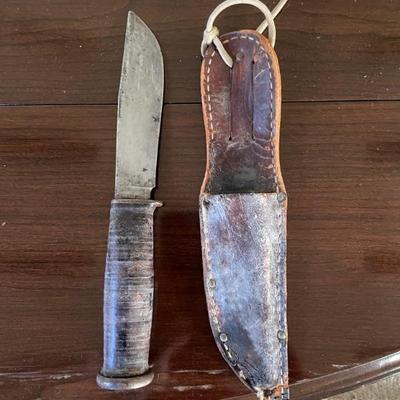 Vintage Kabar Knife with Sleeve 