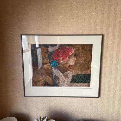 Sunol Alvar "Woman with Flower" Signed Lithograph Limited Edition 52 of 260