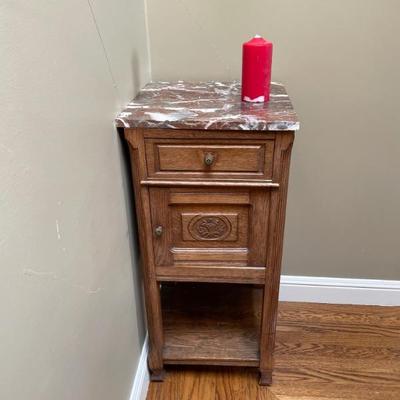 Nightstand with marble top 
