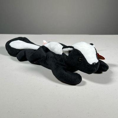 1995 "STINKY" TY Beanie Baby | Skunk Beanie Baby, style 4017, with swing tag; PVC pellets.

