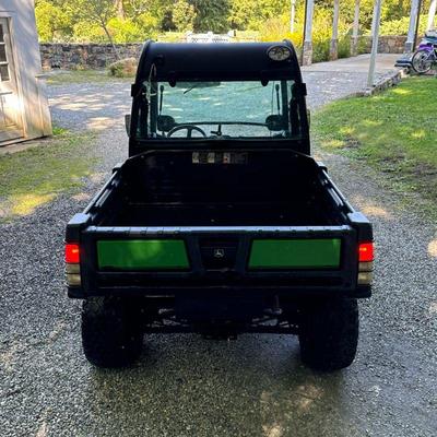 DIESEL JOHN DEERE GATOR 855D 4X4 SIDE-BY-SIDE WITH DUMP BED | 855D John Deere side-by-side with enclosed cab with glass doors, power...