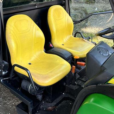 DIESEL JOHN DEERE GATOR 855D 4X4 SIDE-BY-SIDE WITH DUMP BED | 855D John Deere side-by-side with enclosed cab with glass doors, power...