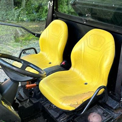 DIESEL JOHN DEERE GATOR 855D 4X4 SIDE-BY-SIDE WITH DUMP BED | 855D John Deere side-by-side with enclosed cab with glass doors, power...