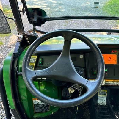 DIESEL JOHN DEERE GATOR 855D 4X4 SIDE-BY-SIDE WITH DUMP BED | 855D John Deere side-by-side with enclosed cab with glass doors, power...