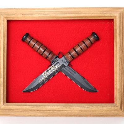 Pair USMC Ka-Bar Knives, 100 Year Anniversary