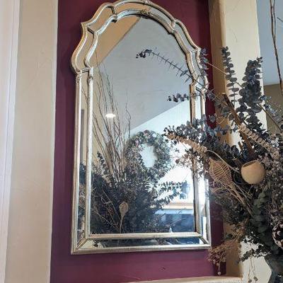Lot #3 - Vintage Decorative Mirror - Elegant Design with Silver Accents