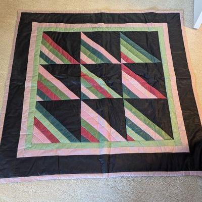 Lot #129 - Amish Design Roman Stripes Mini Quilt