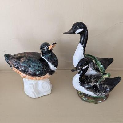 Lot #113 - Decorative Porcelain Duck/Goose Figurine Lot