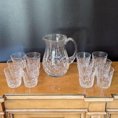 Lot #48 - Crystal Pitcher and Glasses Set - Elegant Drinkware Lot