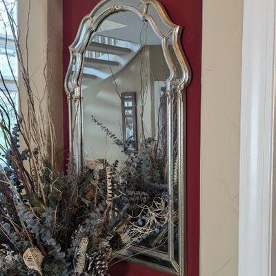 Lot #4 - Vintage Decorative Mirror - Elegant Design with Silver Accents