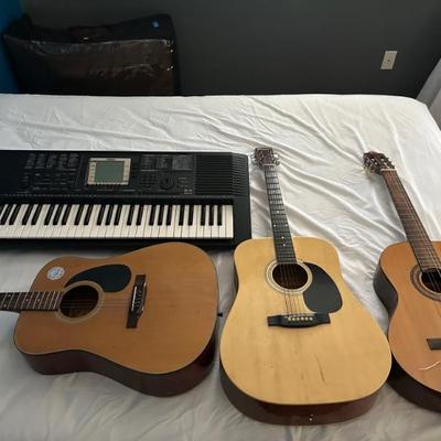 Guitars, keyboard