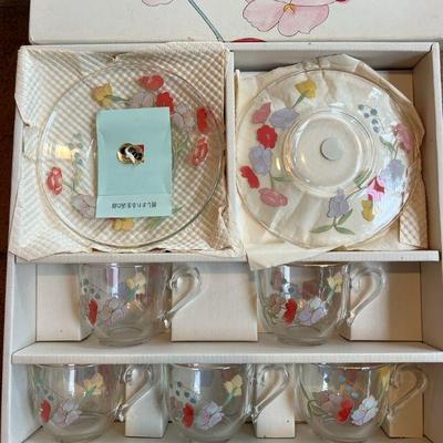 KFT102- Vintage Ricardo Clear Cup & Saucer Set Made In Japan