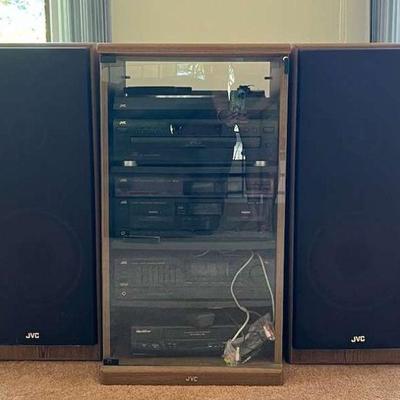KFT013- Media Cabinet With JVC Stereo System