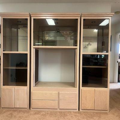KFT091- Large Wooden Media Cabinet