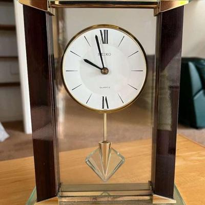 KFT021- Seiko Glass Mantle Clock Made In Japan