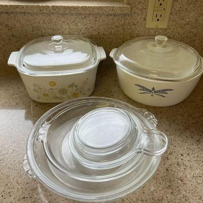 KFT046- Anchor Hocking, Corning Ware & Pyrex Dishes