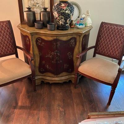Classic • Side • Chair • Upholstered Seat & Back • $55 ea • (2 available) • (commode stays with family)