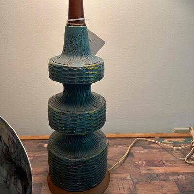 Fantabulous • Dusty Aqua • Ceramic • MCM Lamp • 35.5” (overall) • $189
