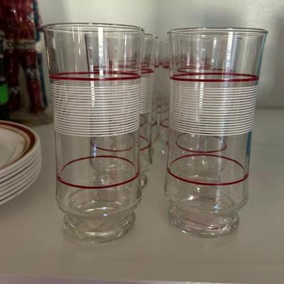 1950’s • Red & White • Tumblers • $7.50 ea • ( 9 available )