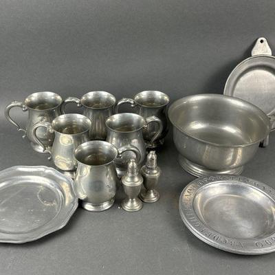 Lot 275 | Vintage Pewter Mugs & More
