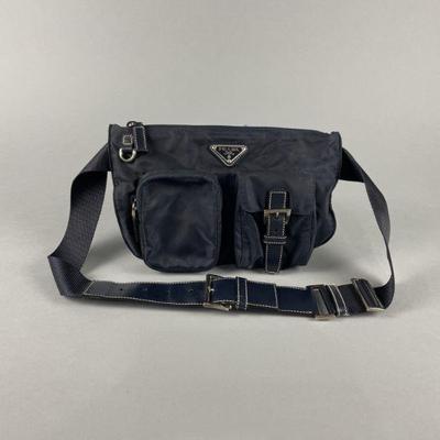 Lot 19 | Vtg Prada Navy Blue Waist Bag
