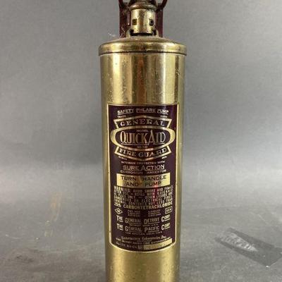 Lot 119 | Vintage Brass Fire Extinguisher

