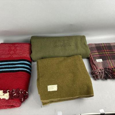 Lot 220 | Vtg Army Blankets & More
