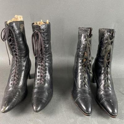 Lot 83 | Antique Victorian Lace Up Leather Boots
