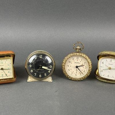 Lot 180 | Vintage Travel Alarm Clocks

