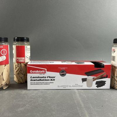 Lot 349 | Goldblatt Laminate Floor Kit & 3 Packs Of Biscuits
