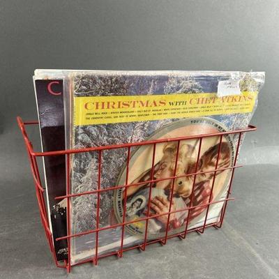 Lot 204 | Vintage Vinyl Records With Storage Basket
