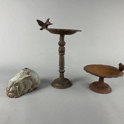 Lot 113 | Vtg Cast Iron Bird Bath & More!
