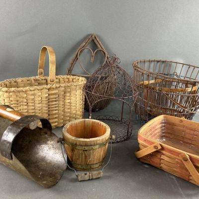 Lot 178 | Vintage Longaberger Basket, Metal Baskets & More
