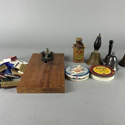 Lot 308 | Vintage Bells, Electrical Tape, Matches & More
