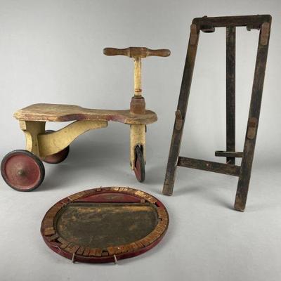 Lot 151 | Vtg Wood Toy Tricycle & More!
