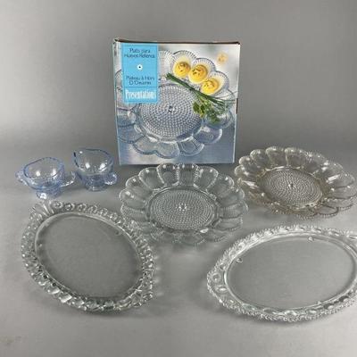 Lot 124 | Vtg Glass Egg Relish Trays & More!
