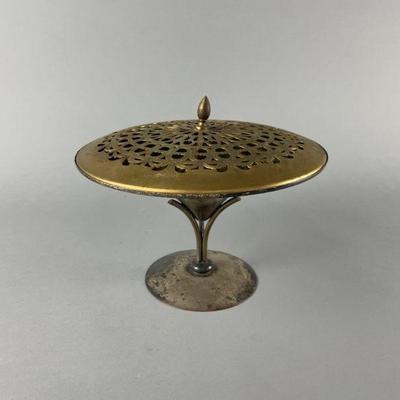 Lot 74 | Vtg Marked Benedict Brass Lidded Incense Burner
