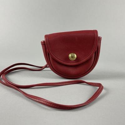 Lot 29 | Vtg Red Leather Coach Mini Belt Bag
