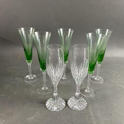 Lot 46 | Baccarat Champagne Glasses & More
