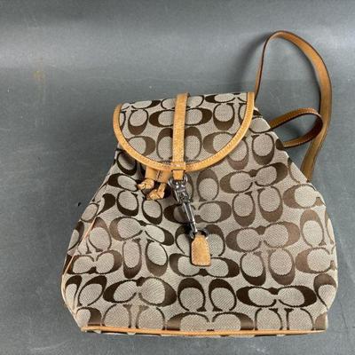 Lot 26 | Coach Canvas & Leather Small Backpack
