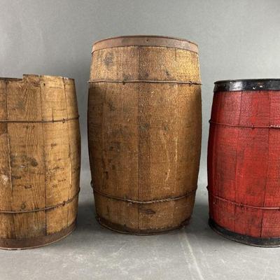 Lot 217 | Vintage Wood Barrels
