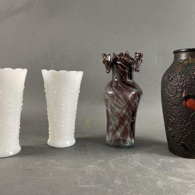 Lot 78 | Milk Glass Vases and More
