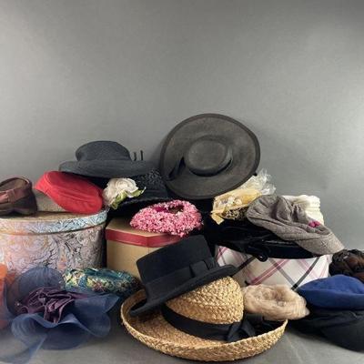 Lot 136 | Hat Boxes and Vintage Hats
