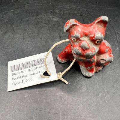 World Fair Pencil Holder – Cast Iron