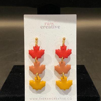 Autumn Leaves Polymer Clay Earrings