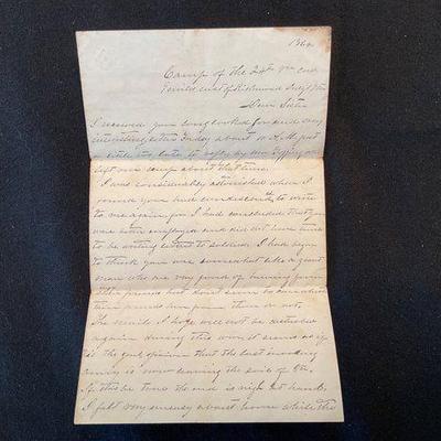 Civil War Letter dated July 1864 -  24th Virgina Calvary
