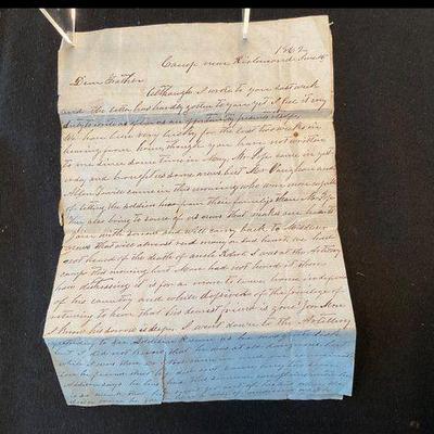 Civil War Letter June, 1862 - Camping Near Richmond